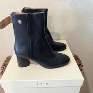 Joie Elegant Black Heeled Boots - NWT 37